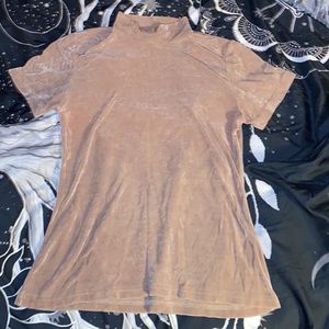 Salmon Turtleneck Blouse